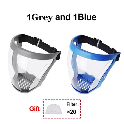Transparent Facial Shield Anti-Fog Work Protection Mask Filter Dust-proof Anti-splash Full-Face Grinding Weeding Protection Mask