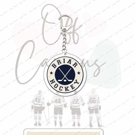 TV Show Off Campus K Keychain Bag Charm Elle Kennedy Garrett Graham Hockey Acrylic Keyrings Pendant Chain Fans Friends Gifts