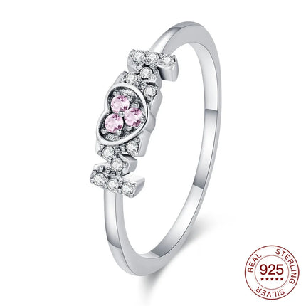 New Rings 925 Silver Ring Original Five-Petal Clover Blue Lotus Ring For Women Luxury Zircon Simple Finger Ring Jewelry Gifts