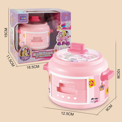 24Pcs 3D Magic DIY Sticker Machine Rice cooker Creative Children's Handmade Gift Box Set Hand-Made Toys for Girls Kids Craft kit