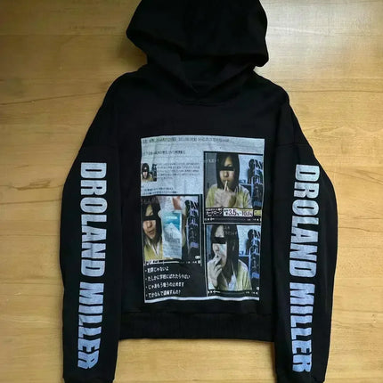 Harajuku Drolandmiller Green Kiss Hoodies Women Gothic Punk Streetwear Grunge Sweatshirt Oversized Hip Hop Hoodie Y2k Clothes
