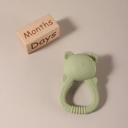Hot Sale Cute Bear Baby Rattle Silicone Teether 0-1 Year Toy