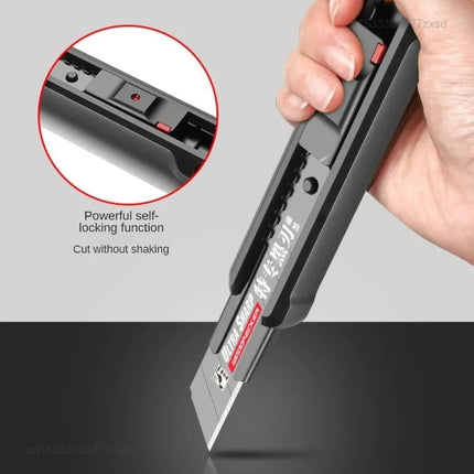 Portable Utility Knife Home Portable Paper Cutting Knife Carbon Steel Blades with Safety Lock Student DIY Handicraft Tool