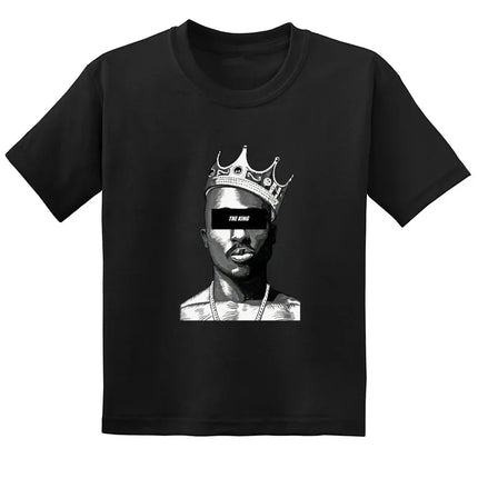 Hip Hop Festival Rapper 2pac Kids Men's Fashion Children T Shirt Tupac Thug Life Clothes Girls Boys Women Summer Black T-Shirt