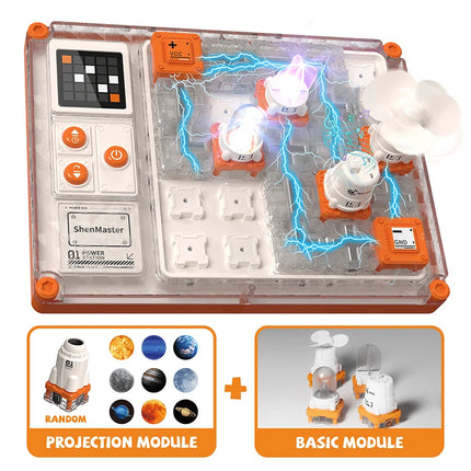 Educational Science Experiment Puzzle Thinking Toy Circuit Maze Physics Building Block Assembly Technology Teaching Tool Toy