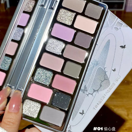 Qianyan Cheeryep 16 Color Eyeshadow Palette Glitter Chameleon Matte Pearlescent Flash Plate Cowherd Sequins