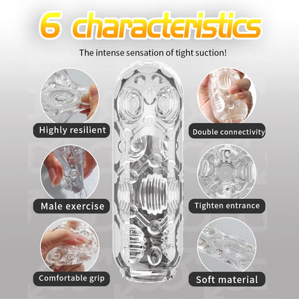 Adult Sex toys Masturbation Cup for Men Soft Male Exercise Penis Massage Sexy Pocket Pussy Blowjob Toy Vagina Adult Goods 18+