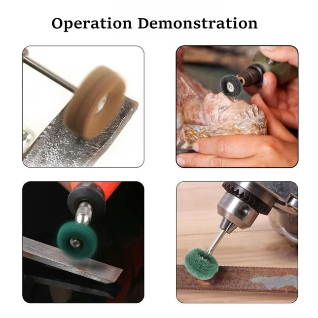 200/100/50PCS Dental Polishing Brush Double Layer Polish Wheel Teeth Polisher Rubber Nylon Alumina Odontologia Rotating Tool