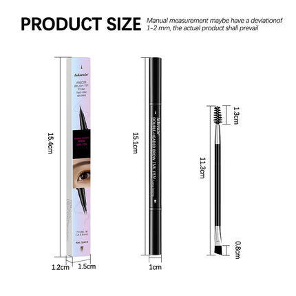 2 In 1 Eyebrow Pencil Waterproof Eye Brow Pencil Perfect Eyebrows Waterproof Makeup Brushes Eyeliner For Set Pen Brown