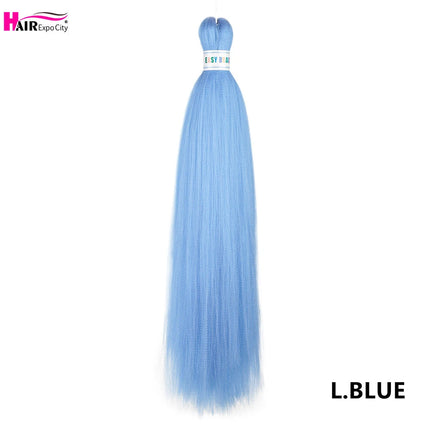 Easy Braids 26Inch Synthetic Jumbo Braids Hair Extensions Ombre Colorful Braiding Hair Pre Stretched Hair Expo City