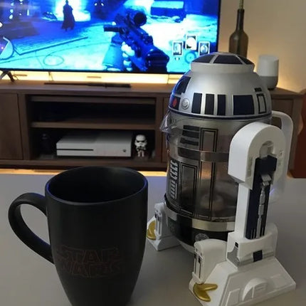 Star Wars R2-d2 960ml Moka Hand Coffee Maker Cartoon Robot Office Home Manual Thermal Stainless Steel Pressing Mini Coffee Pot