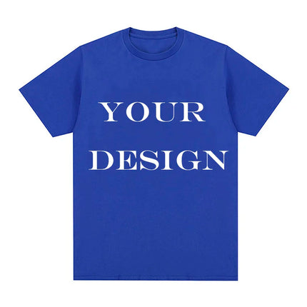 Unisex Cotton Tshirt Customized Printed Fashion T Shirt Harajuku Top DIY Your Like Photo or Logo T-shirt Fashion Custom Top