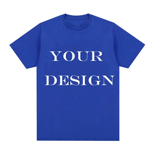 Unisex Cotton Tshirt Customized Printed Fashion T Shirt Harajuku Top DIY Your Like Photo or Logo T-shirt Fashion Custom Top