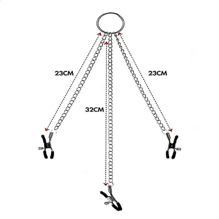 Novelty Adjustable Metal Nipple Fetish Breast Labia Restraint Adult Games Stimulation Restraints Sexy Adult Womens Tools Bdsm