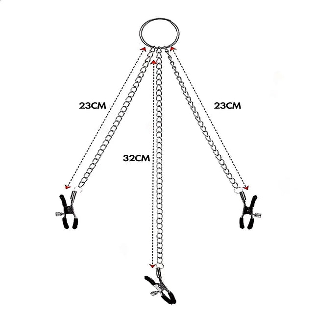 Novelty Adjustable Metal Nipple Fetish Breast Labia Restraint Adult Games Stimulation Restraints Sexy Adult Women's Tools BDSM
