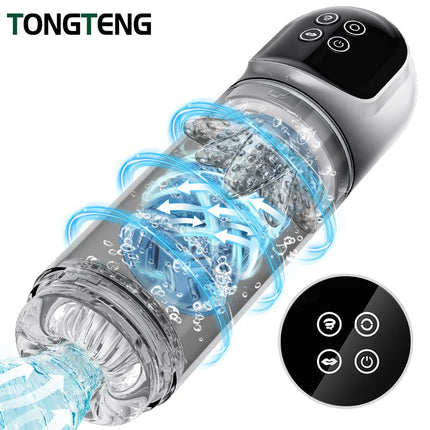 7 Rotating Sucking Water SPA Automatic Male Masturbator Cup Real Pussy Blowjob Machine Adult Masturbation Sex Toys For Men Male