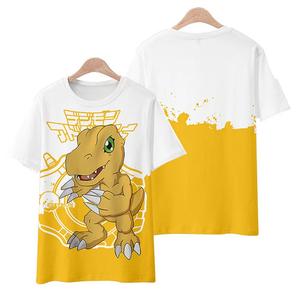 Anime Digimon Adventure 3D Print T-Shirts Men Women Casual Streetwear Oversized Short Sleeve T Shirt Male Tees Tops Man Clothing