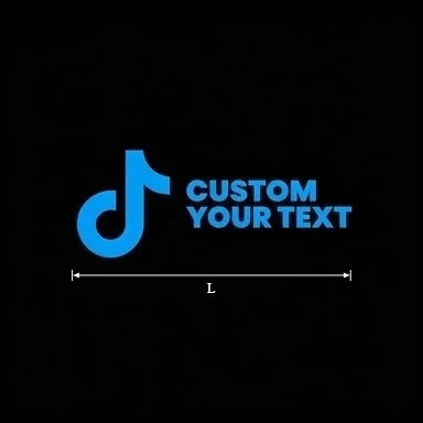 Personalized Car Sticker with TikTok Name PVC Iridescent Waterproof Auto Decal Free Design Service