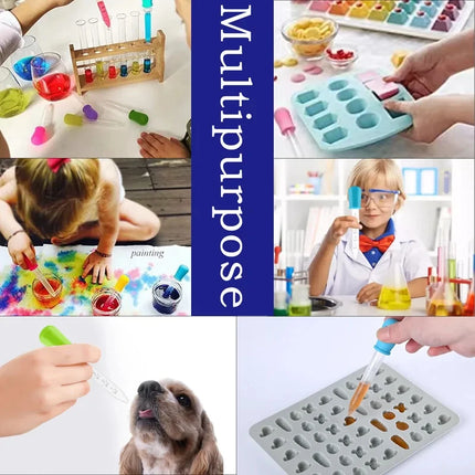 4-32pcs 5ml Small Plastic Graduated Dropper Liquid Eye Ear Pipette Drawing Paint Tools Lab Experiment For Children Kids Gift