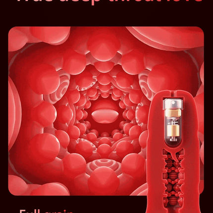 Automatic Male Masturbator Cup with Vibrating Tongue Licking Function Realistic Pocket Oral Simulation Sex Toy for Adult Men