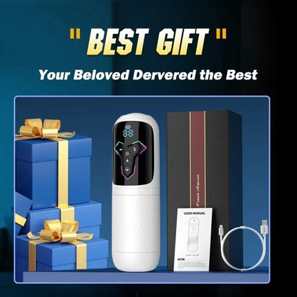 KUSHOR Heating Automatic Male Masturbator AI & APP Control Blowiob Machine Pocket Pussy Penis Pump LCD Display Sex Toys for Men