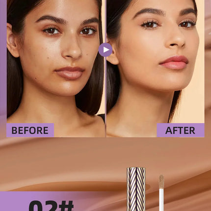 QIBEST Concealer Waterproof and Sweat Resistant Long Lasting Concealer Blush Cover Stains Acne Marks and Fade Dark Circles