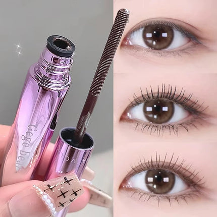 Silk Fiber Lashes Mascara with Metal Brush Head Long Lasting Curling Eyelash Extensions 4D Quick Dry Lengthening Eye Makeup Tool