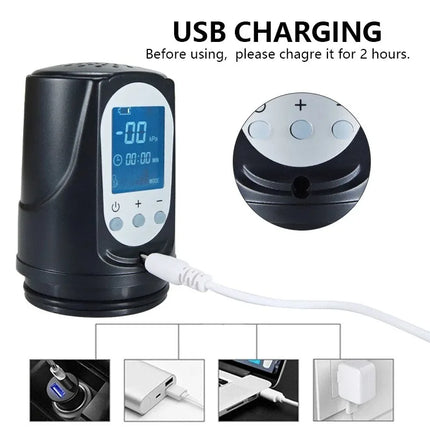 Electric Vacuum Penis Pump Men's Sex Toy Penis Extender 4 Sucking Modes LED Display Rechargeable Cock Training Penis Extension