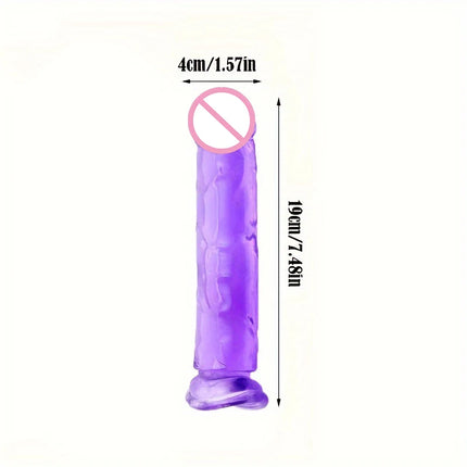 1PCS Unisex Soft Silicone Anal Plug with Strong Suction Cup Hands-Free G Spot Simulation Silicone Dildo for Adult Entertainment