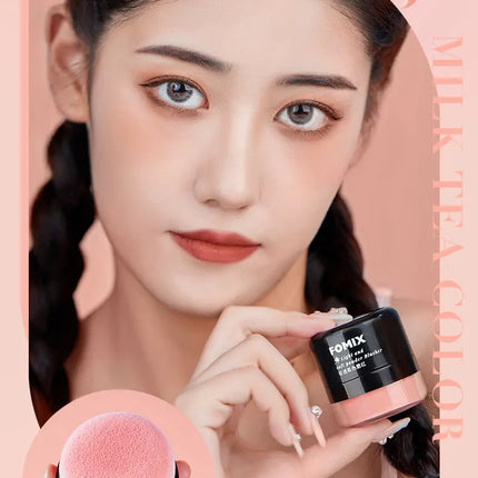 FOMIX Loose Powder Air Cushion Blush Long Last High Pigment Soft Misty Matte Face Blusher Natural Colors For Cheek