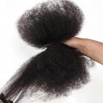 QVR Afro Kinky Bulk Human Hair For Braiding Dreadlock Hair Peruvian 50g/pc Virgin Natural Brown Remy Human Hair Debut Extension