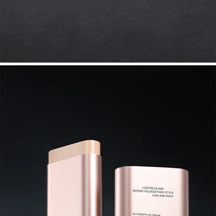 Light and Moist Hydrating Foundation, Natural-Looking, Moisturizing, Shiny, Thin and Lightweight, Double-Headed Makeup Foundation That Rotates for Easy Use, with Its Own Brush, Waterproof, Easy to Apply Makeup, and Easy for B