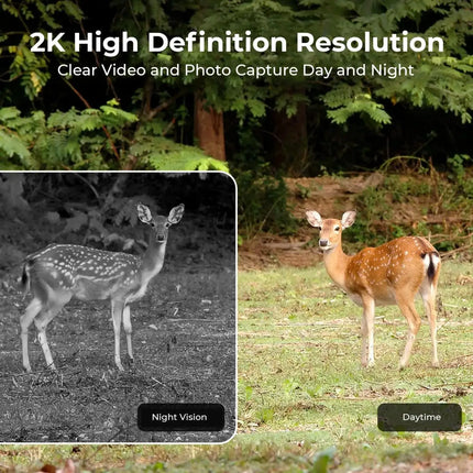 EU 4G Cellular 2K Battery Solar PIR Motion Activated Wildlife Hunting Trail Camera IP65 Outdoor Night Vision No Red Exposure