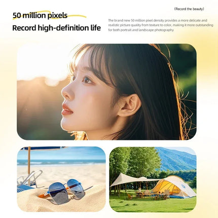 Lenovo 4k Digital Camera Retro CCD 50 Million Pixels Auto Focus Entry-level Camera Dual Camera Flash Student CCD Portable Camera