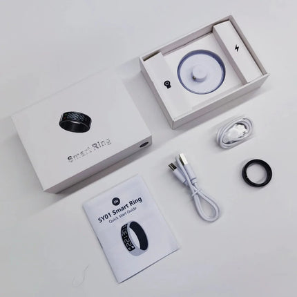 SY01 Smart Ring With LED Screen Bluetooth Health Monitoring Blood Oxygen Sleep Heart Rate Multi-sport Modes Waterproof IP68&5ATM