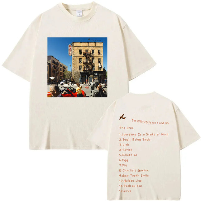 Joe Keery 2025 New T-shirt Djo De Crux Album T-shirt Men Women Retro Harajuku Cotton Streetwear Trend Versatile Tee Clothing Y2K