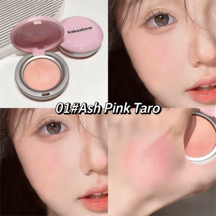 Kakashow Single Color Blush Silky Matte Delicate Powder Natural Pink Rouge for Facial Makeup