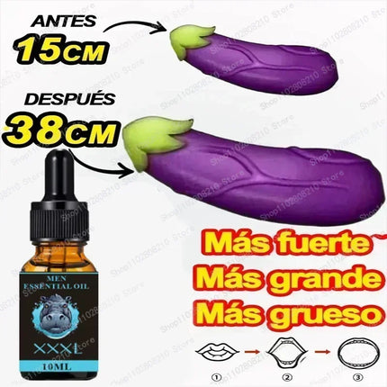 Penis Permanent Thickening, Increase XXL Growth Enlargement Massage Men's Cock Erection Lubricant Plant Extracts Massage Oil