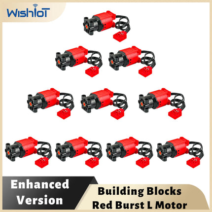 MOC L Motor Red Enhanced Plus Version Compatible with Building Blocks 88003 for Technology Car Power Modification 1/2/10/PCS