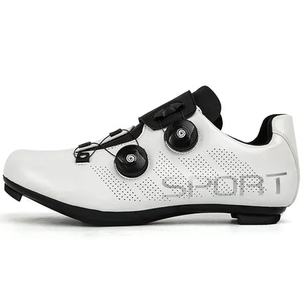 Cycling Shoes Road Bike Men White Breathable SPD Self-Locking Cleat Racing Road Bike Shoes Women Flat MTB Bicycle Sneakers