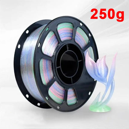1.75mm 3D Printer Filament  PLA Crystal flash point rainbow Printing Material 1Kg, 500g, 250g Filament Crystal Sparkle Forest