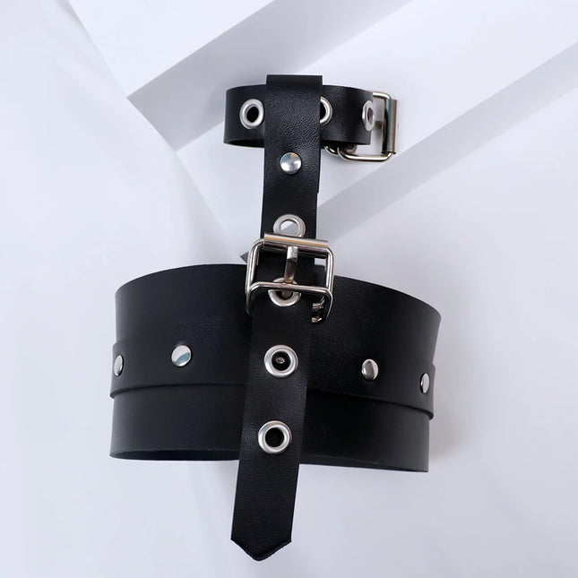PU Leather Hand Wrist to Thumbs Cuffs Bondage Belts Cosplay Sexy Ankle Wrist Adjustable Strap with Toes Restraints Sex Toys