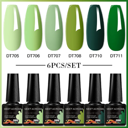 6pc Nail Gel Polish Set DIY Nail Art Semi Permanent UV LED Gel Kit For Nails Decoration Manicure Soak Off Painting Vernis Design