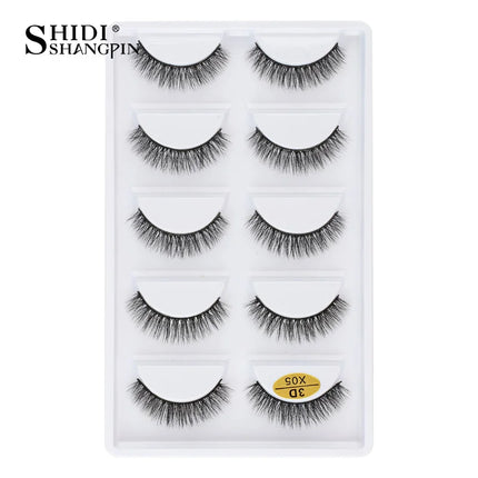 3/5 Pairs Hot Sale Natural Long 3D Mink Lashes Soft Short Faux Cils Handmade Fake Lashes Makeup Tool Eyelash Extension maquiagem