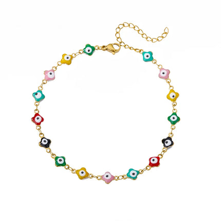 Colorful Boho Drops Anklets For Women Gold Color Stainless Steel Geometric Anklet Luxury Wedding Aesthetic Summer Jewelry Gift