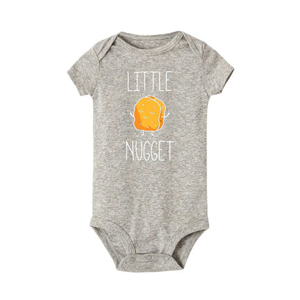 Little Nugget Baby Announcement Newborn Baby Bodysuits Summer Boys Girls Romper Body Pregnancy Reveal Clothes Infant Shower Gift