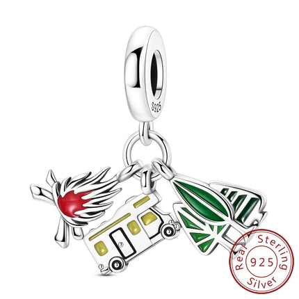 Original 925 Sterling Silver Charms Beads Crown Football Trophy Carp Cat Charms Fit Bracelet Bangle Necklace Woman Jewelry Gift
