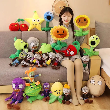 30CM Plants vs Zombies 2 Giant Zombie vs Plush Plants Toys Sunflower Zombie Yeti PVZ Plush Stuffed Toys Doll Birthday Xmas Gifts