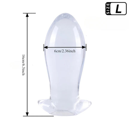 Transparent Huge Soft Anal Plug Big Butt Sex Toys for Men Women 18 Gay Masturbation Prostate Stimulation Massager Thick Expander