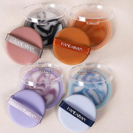 HANDAIYAN Light Mist Water Resistant Oil Control Brightening Complexion Matte Concealer Setting Powder with Powder Puff Makeup